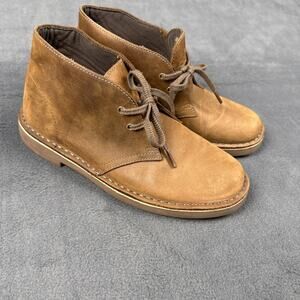Clarks Womens Desert Boots Brown Leather Chukka Ankle Bootie US 8 M